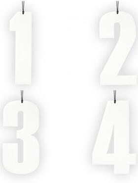 Felius Design - Advents tal 8 cm hvid