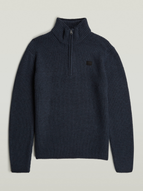 G-Star - Double Collar Half Zip Knit