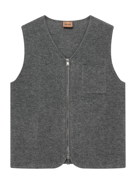 Mos Mosh - Cess Soft Zip Vest Knit