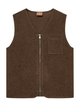 Mos Mosh - Cess Soft Zip Vest Knit