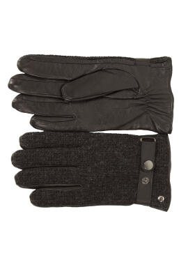 Claudio - Mens Leather/Knitted gloves