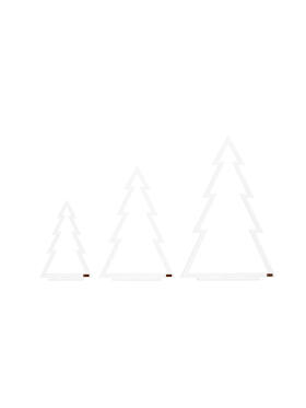 Felius Design - Juletræer, Streg 3 stk hvid